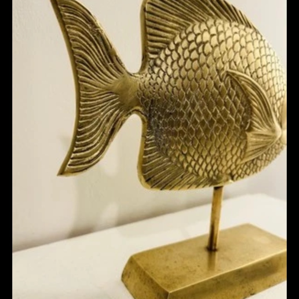 Vintage Rosenthal Netter Hollywood Regency Gold Brass Fish Sculpture MCM - Picture 3 of 7
